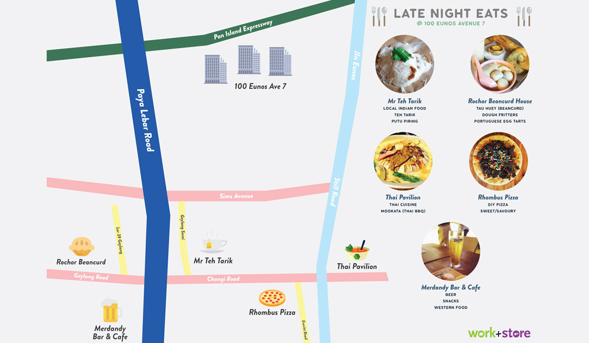 Late Night Eats at 100 Eunos Avenue