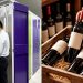 Wine enthusiast organizing a starter collection in a storage locker.